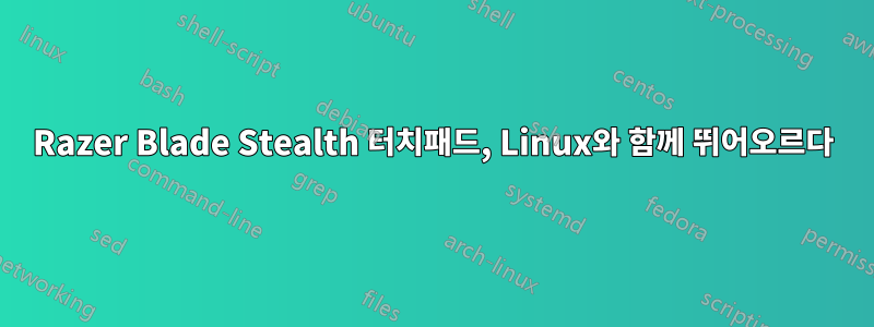 Razer Blade Stealth 터치패드, Linux와 함께 뛰어오르다