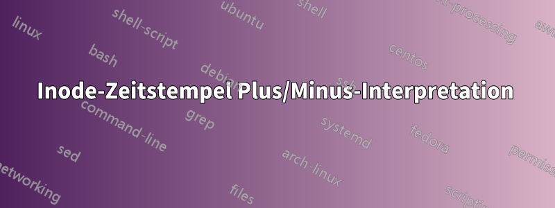 Inode-Zeitstempel Plus/Minus-Interpretation