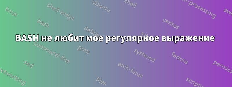BASH не любит мое регулярное выражение