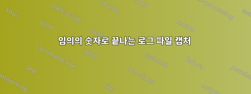 임의의 숫자로 끝나는 로그 파일 캡처