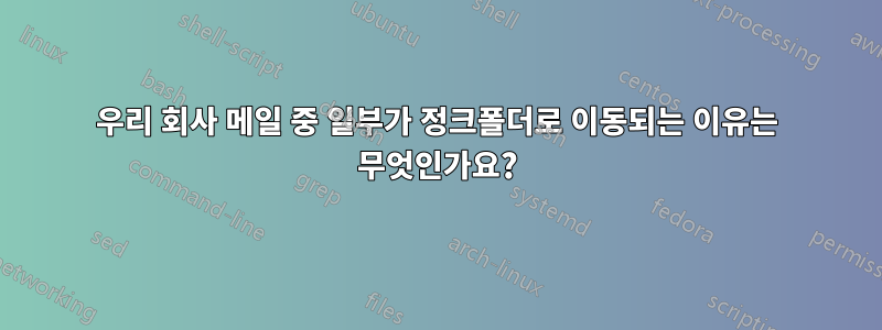 우리 회사 메일 중 일부가 정크폴더로 이동되는 이유는 무엇인가요?