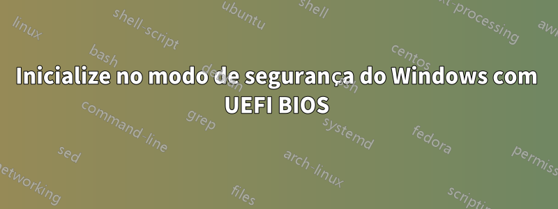 Inicialize no modo de segurança do Windows com UEFI BIOS