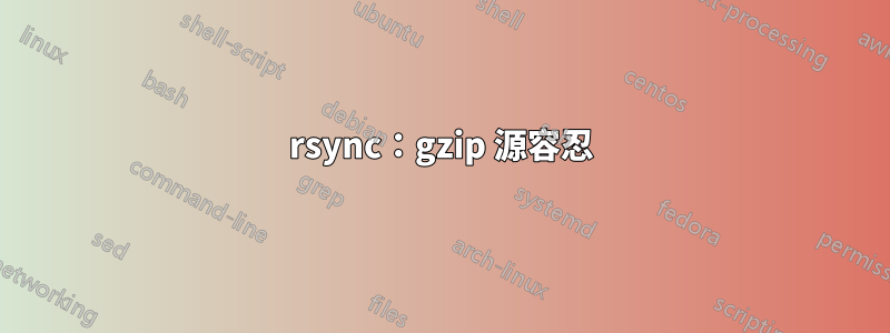 rsync：gzip 源容忍