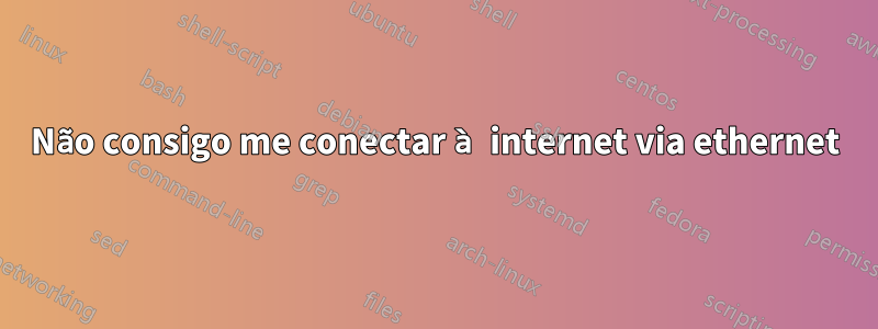 Não consigo me conectar à internet via ethernet
