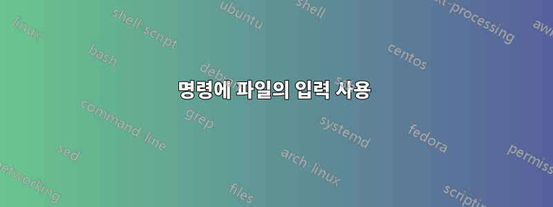 명령에 파일의 입력 사용