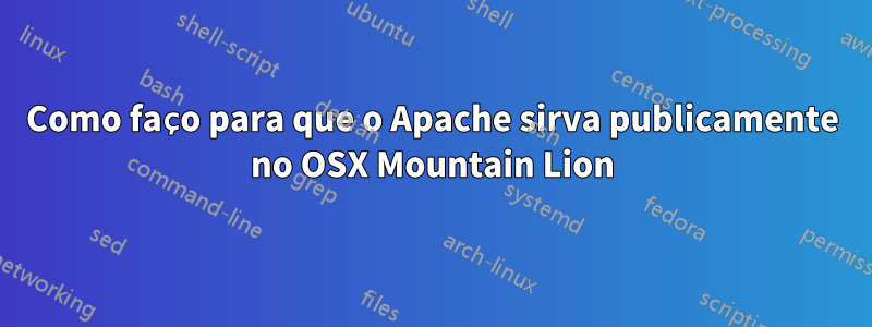 Como faço para que o Apache sirva publicamente no OSX Mountain Lion