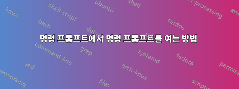 명령 프롬프트에서 명령 프롬프트를 여는 방법