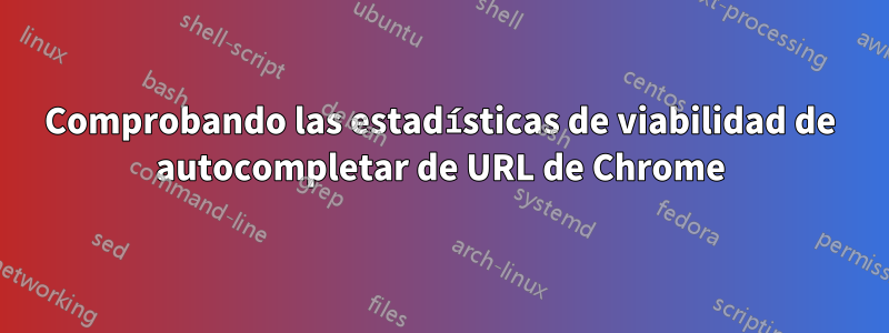 Comprobando las estadísticas de viabilidad de autocompletar de URL de Chrome