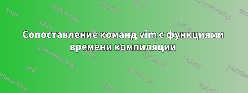 Сопоставление команд vim с функциями времени компиляции