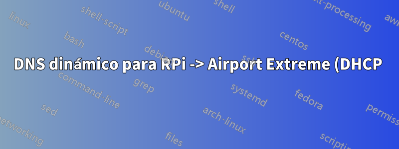 DNS dinámico para RPi -> Airport Extreme (DHCP) -> Módem por cable (DHCP) -> Interwebs