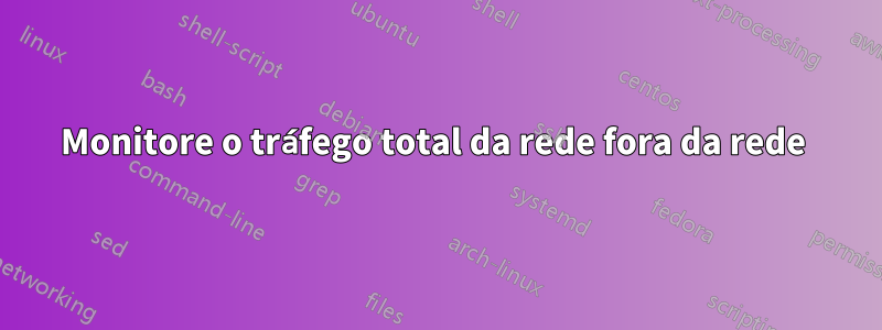 Monitore o tráfego total da rede fora da rede 