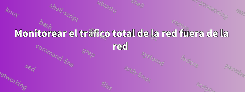 Monitorear el tráfico total de la red fuera de la red 