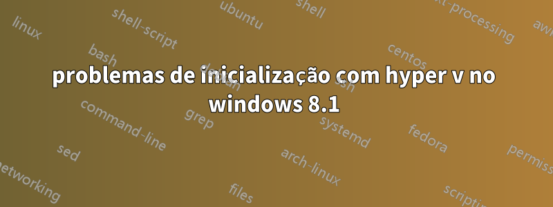 problemas de inicialização com hyper v no windows 8.1