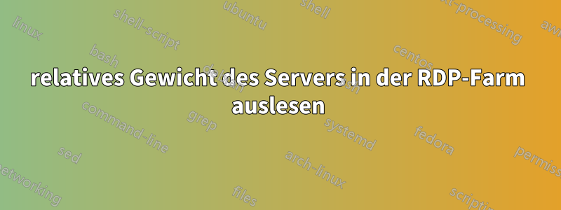 relatives Gewicht des Servers in der RDP-Farm auslesen