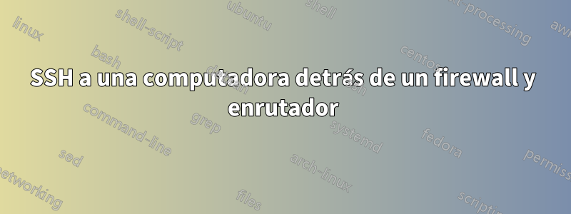 SSH a una computadora detrás de un firewall y enrutador