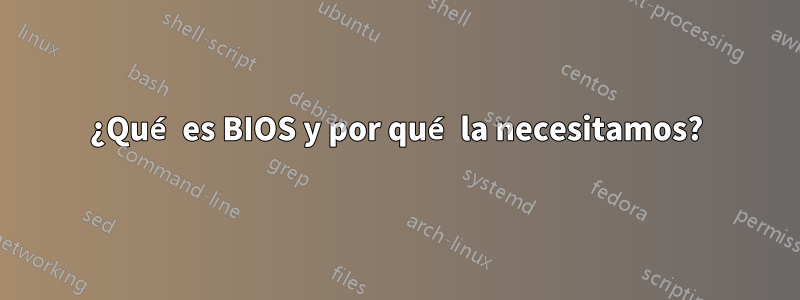 ¿Qué es BIOS y por qué la necesitamos?