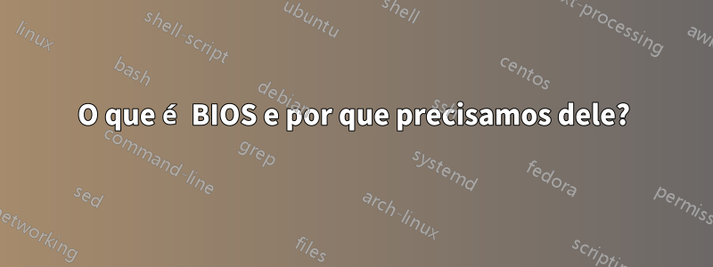 O que é BIOS e por que precisamos dele?
