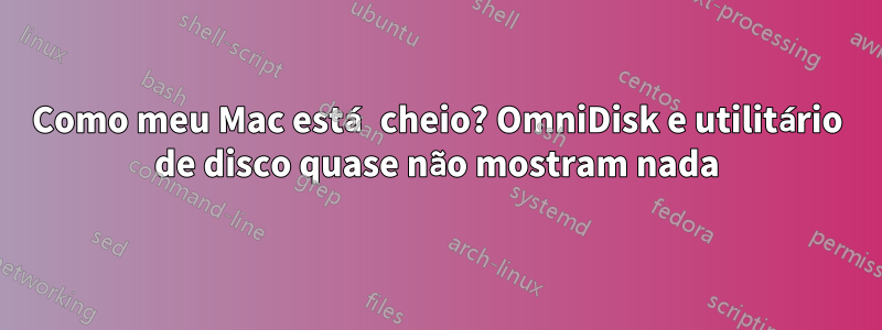 Como meu Mac está cheio? OmniDisk e utilitário de disco quase não mostram nada