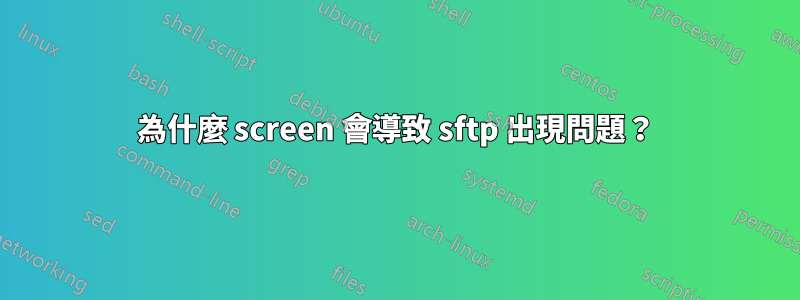 為什麼 screen 會導致 sftp 出現問題?