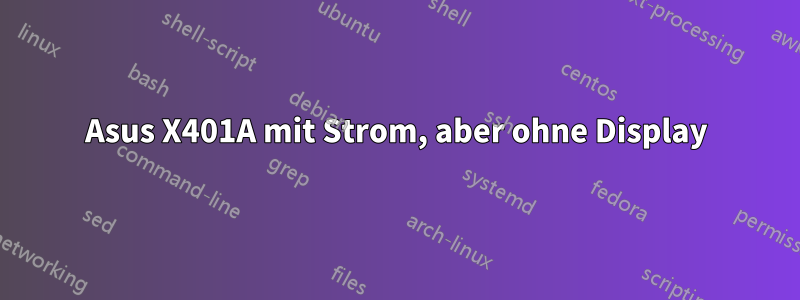 Asus X401A mit Strom, aber ohne Display