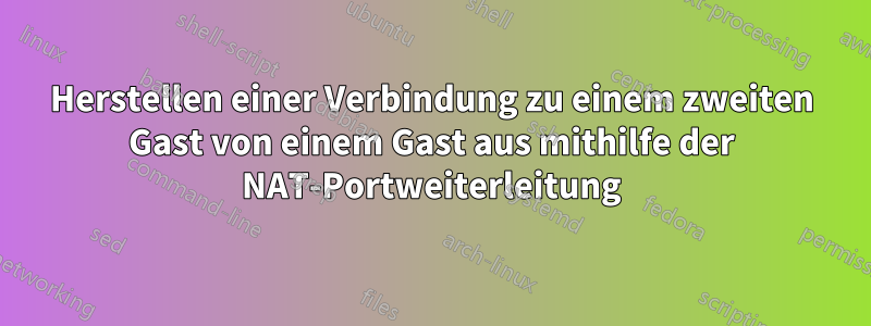 Herstellen einer Verbindung zu einem zweiten Gast von einem Gast aus mithilfe der NAT-Portweiterleitung