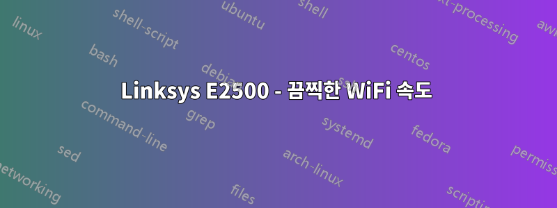 Linksys E2500 - 끔찍한 WiFi 속도