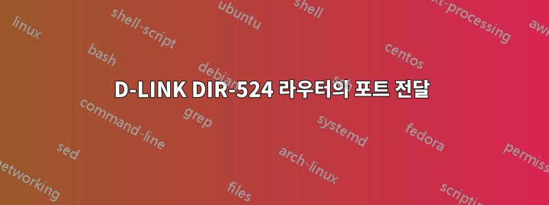 D-LINK DIR-524 라우터의 포트 전달