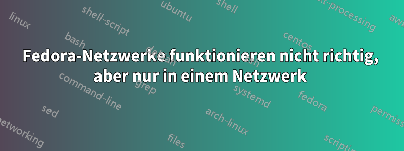 Fedora-Netzwerke funktionieren nicht richtig, aber nur in einem Netzwerk