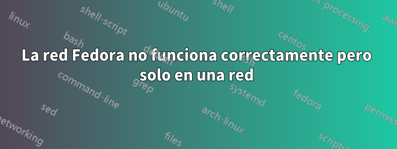 La red Fedora no funciona correctamente pero solo en una red
