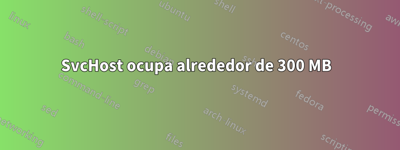 SvcHost ocupa alrededor de 300 MB 