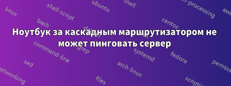 Ноутбук за каскадным маршрутизатором не может пинговать сервер