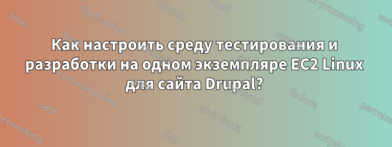 Как настроить среду тестирования и разработки на одном экземпляре EC2 Linux для сайта Drupal?