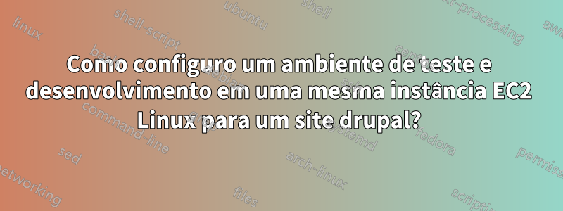 Como configuro um ambiente de teste e desenvolvimento em uma mesma instância EC2 Linux para um site drupal?