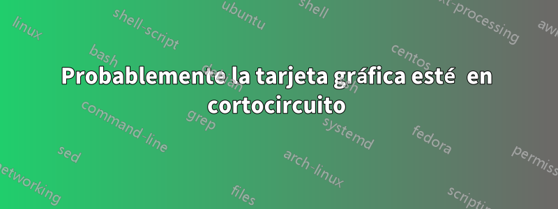 Probablemente la tarjeta gráfica esté en cortocircuito