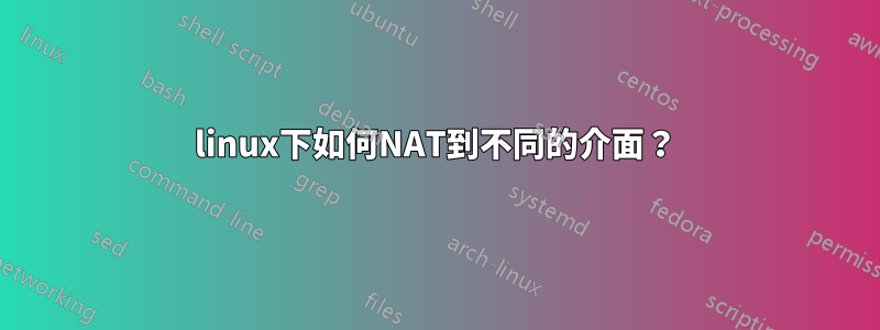 linux下如何NAT到不同的介面？