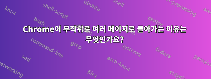 Chrome이 무작위로 여러 페이지로 돌아가는 이유는 무엇인가요?