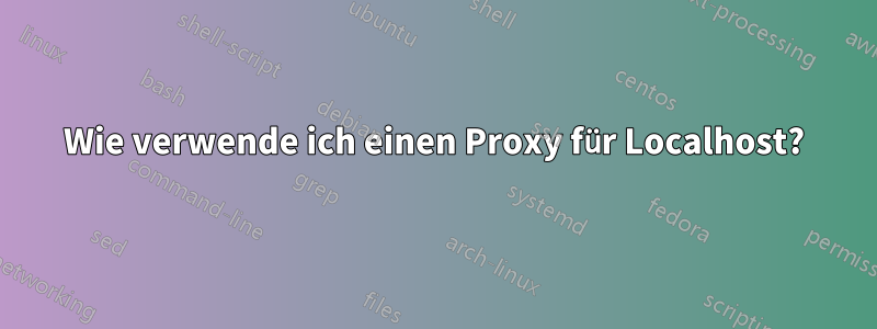 Wie verwende ich einen Proxy für Localhost?