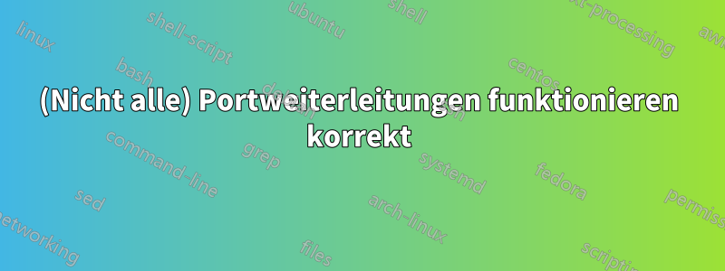 (Nicht alle) Portweiterleitungen funktionieren korrekt