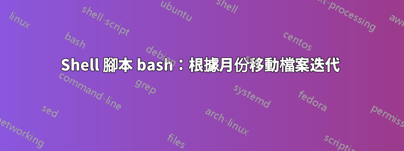 Shell 腳本 bash：根據月份移動檔案迭代