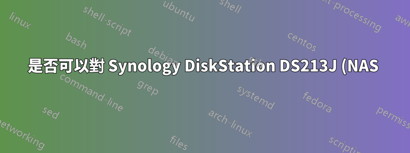 是否可以對 Synology DiskStation DS213J (NAS) 的磁碟進行低階加密?
