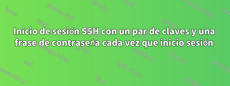 Inicio de sesión SSH con un par de claves y una frase de contraseña cada vez que inicio sesión