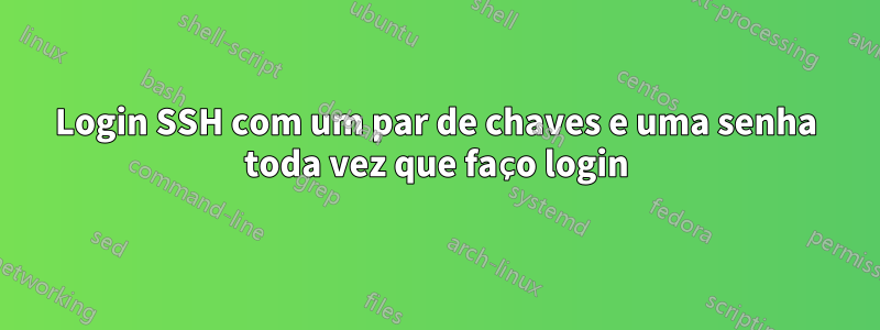 Login SSH com um par de chaves e uma senha toda vez que faço login