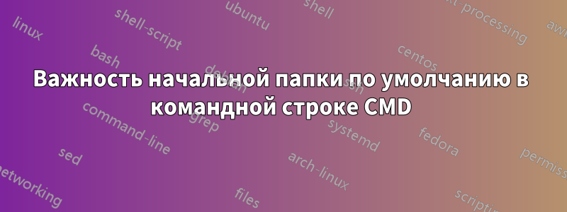 Важность начальной папки по умолчанию в командной строке CMD