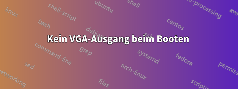 Kein VGA-Ausgang beim Booten