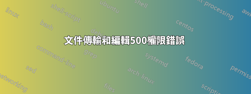 文件傳輸和編輯500權限錯誤