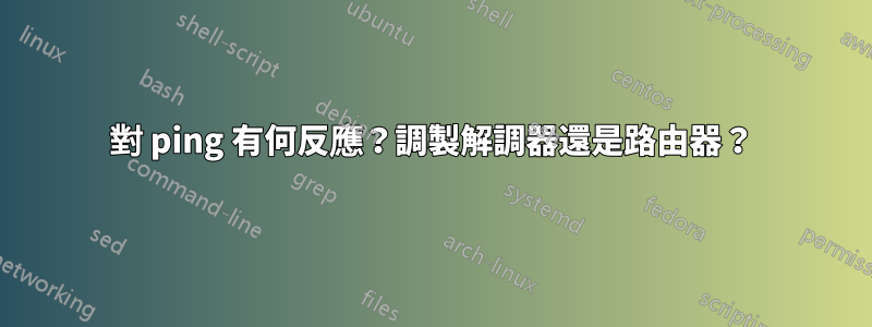 對 ping 有何反應？調製解調器還是路由器？