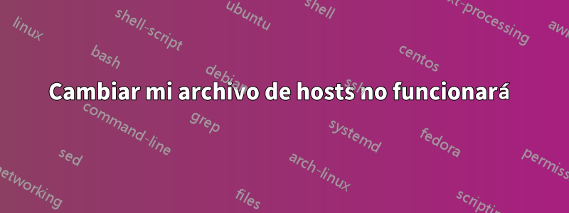 Cambiar mi archivo de hosts no funcionará