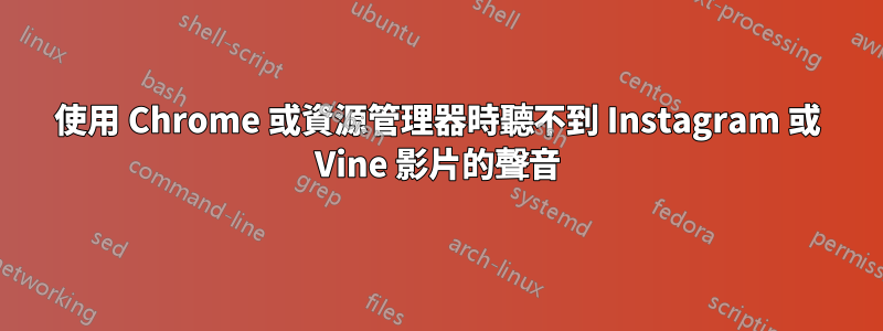 使用 Chrome 或資源管理器時聽不到 Instagram 或 Vine 影片的聲音