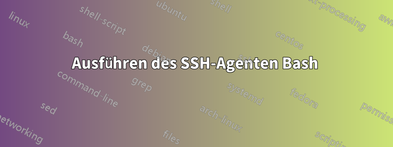 Ausführen des SSH-Agenten Bash