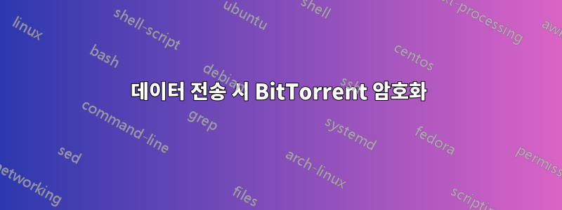 데이터 전송 시 BitTorrent 암호화